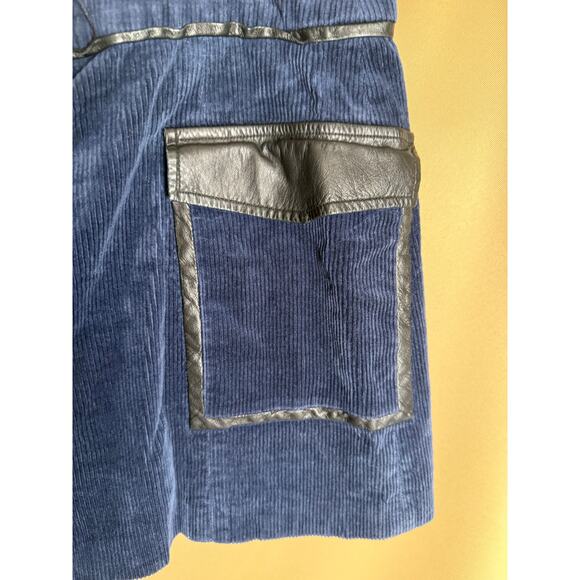 Ramy Brook Navy Corduroy Drea Skirt 12 - Picture 9 of 11
